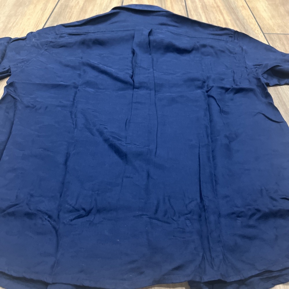 Southern Tide Navy Shirt Mens Medium Lyocel Camouflage - Picture 8 of 8